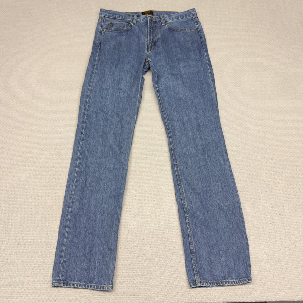 Filson Jeans Mens 34x34 Blue Denim Rail Splitter Made in USA 5 Pocket Workwear